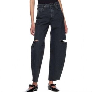 Flying Angels cut out barrel jeans